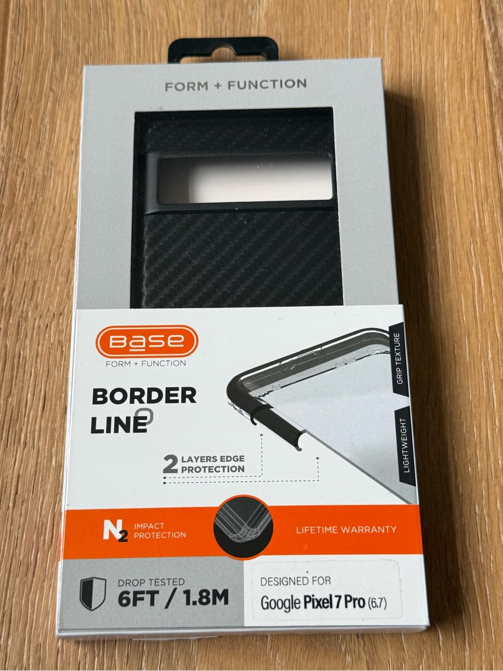 Open box Base Border Line Protective Case for Google Pixel 7 Pro 6.7” Black Case
